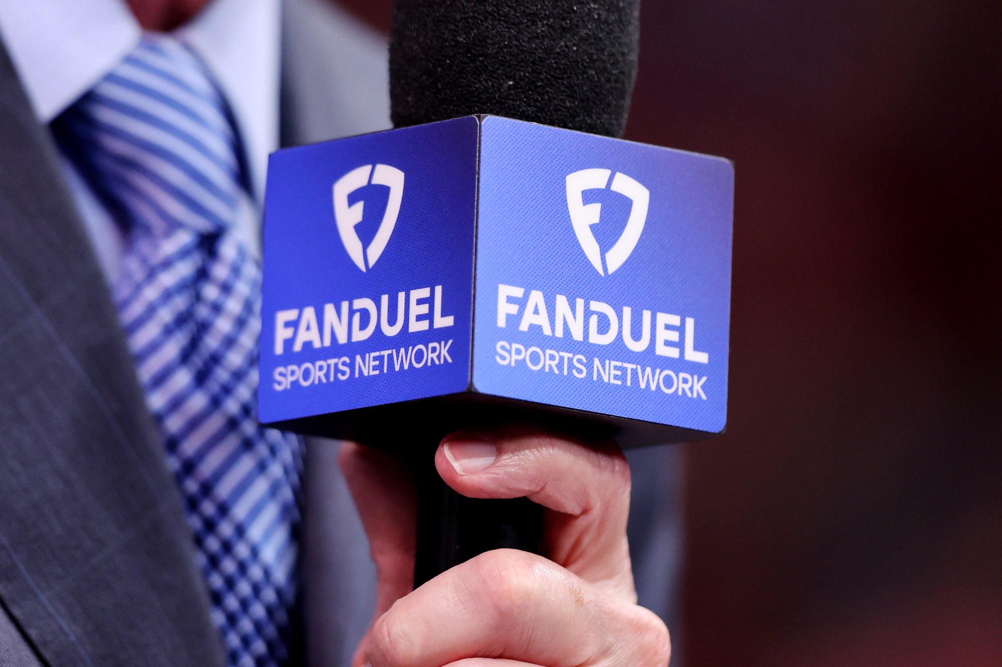 Main Street Sports Group, which is the struggling parent company of FanDuel Sports Network, missed payments to its baseball partners in the past month, so on Thursday all nine teams – including the Angels – terminated their contracts. Main Street is having similar issues with its partners in the NBA and NHL, including the Clippers and Kings. (Photo by Michael Reaves/Getty Images)
